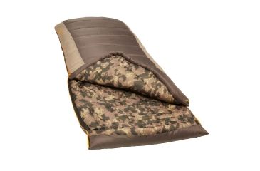 Image of Slumberjack Wheeler Lake Sleeping Bag, 20 Degree Fahrenheit, Brown/Tan/Desert Camo, 51728018