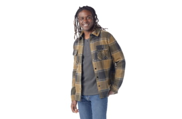 Image of Smartwool Anchor Line Shirt Jacket - Mens, Winter Moss Plaid, Small, SW000122P26S