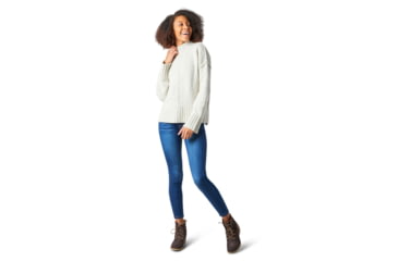 Image of Smartwool Bell Meadow Sweater - Womens, Ash/Light Gray Heather Marl, Medium, SW016385E77-M