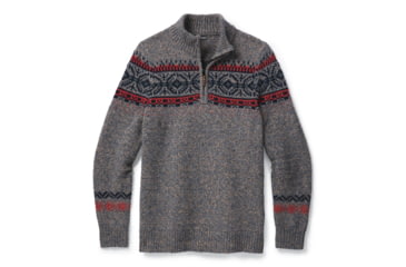 Image of Smartwool CHUP Hansker Half Zip Sweater - Mens, Camel Heather/Medium Gray Heather, Medium, SW016423E57-M