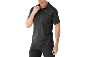 Image of Smartwool Everyday Exploration Polo - Mens, Charcoal, L, SW000271003-L