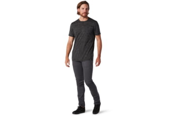 Image of Smartwool Everyday Exploration Short Sleeve Henley - Mens, Black Heather, Small, SW000369A52-S