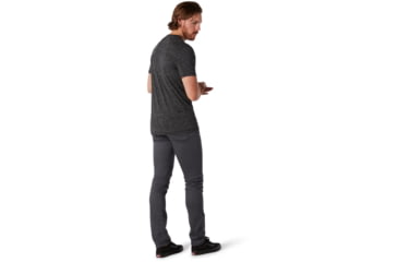 Image of Smartwool Everyday Exploration Short Sleeve Henley - Mens, Black Heather, Small, SW000369A52-S