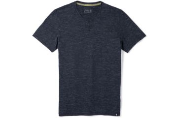 Image of Smartwool Everyday Exploration Short Sleeve Henley - Mens, Deep Navy Heather, Extra Large, SW000369108-XL