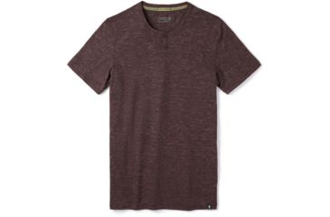 Image of Smartwool Everyday Exploration Short Sleeve Henley - Mens, Woodsmoke Heather, Extra Large, SW000369B85-XL