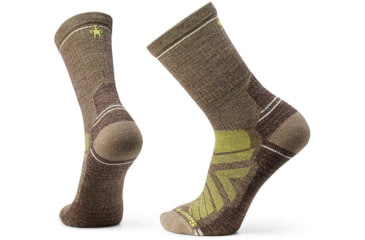 Image of Smartwool Hike Light Cushion Crew Socks - Mens, Military Olive/Fossil, Extra Large, SW001614M831-XL