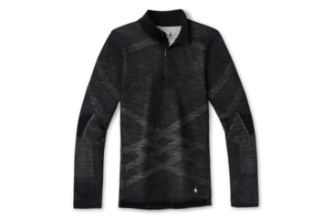 Image of Smartwool Intraknit Merino 200 1/4 Zip - Womens, Black/White, Small, SW016261960S