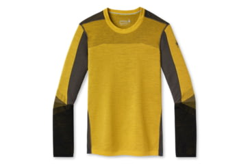 Image of Smartwool Intraknit Merino 200 Colorblock Crew - Mens, Golden Olive, Medium, SW016453G58M