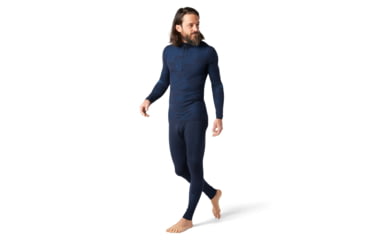 Image of Smartwool Intraknit Merino 200 Pattern 1/4 Zip - Mens, Deep Navy/Neptune Blue Camo, Medium, SW016408F28-M