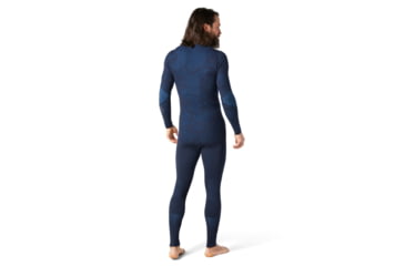Image of Smartwool Intraknit Merino 200 Pattern 1/4 Zip - Mens, Deep Navy/Neptune Blue Camo, Medium, SW016408F28-M
