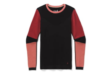 Image of Smartwool Intraknit Merino 250 Thermal Colorblock Crew - Womens, Black, Extra Small, SW019300001-XS