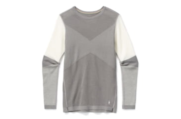 Image of Smartwool Intraknit Merino 250 Thermal Colorblock Crew - Womens, Light Gray, Medium, SW019300039-M