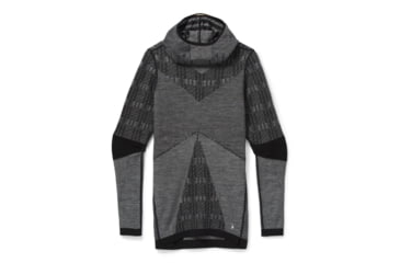 Image of Smartwool Intraknit Merino 250 Thermal Pattern Hoodie - Womens, Deep Navy Plaid, Extra Small, SW016421E75-XS