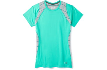 Image of Smartwool Merino 150 Baselayer Colorblock Short Sleeve - Womens, Oasis, Large, SW000418D13-L