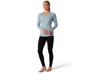 Image of Smartwool Merino 150 Baselayer Long Sleeve - Womens, Wave Blue Stripe, Small, SW015255D53-S