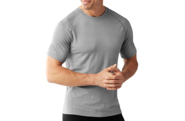 Image of Smartwool Merino 150 Baselayer Pattern Short Sleeve - Mens, Light Gray, Extra Large, SW016060039-XL