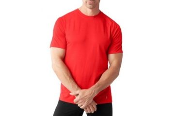 Image of Smartwool Merino 150 Baselayer Short Sleeve - Mens, Fire Red, Medium, SW016041673M