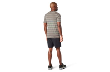 Image of Smartwool Merino 150 Baselayer Short Sleeve - Mens, Light Gray Heather Stripe, Medium, SW000744F92M