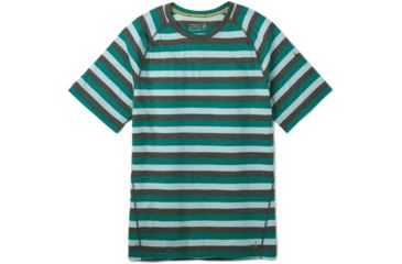 Image of Smartwool Merino 150 Baselayer Short Sleeve - Mens, Pacific Stripe, Medium, SW016041D55-M