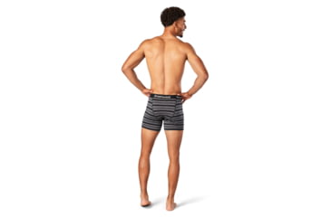 Image of Smartwool Merino 150 Boxer Brief Boxed - Mens, Black Stripe, Small, SW014011D82S