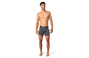 Image of Smartwool Merino 150 Boxer Brief Boxed - Mens, Black Stripe, Small, SW014011D82S