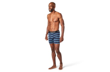 Image of Smartwool Merino 150 Boxer Brief Boxed - Mens, Deep Navy Stripe, Large, SW014011F91L