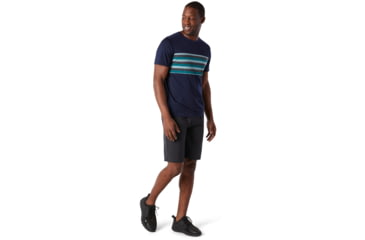 Image of Smartwool Merino 150 Colorblock Short Sleeve - Mens, Deep Navy, 2XL, SW016413092-XXL