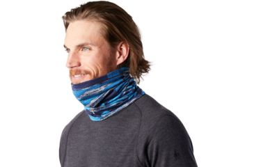 Image of Smartwool Merino 150 Neck Gaiter, Deep Navy Canyon Sunset Print, 1FM, SW018028D61-1FM