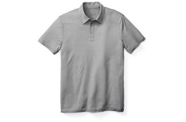 Image of Smartwool Merino 150 Pattern Polo Mens, Light Gray, M SW000246039-M