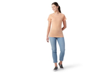 Image of Smartwool Merino 150 Plant-Based Dye Baselayer Short Sleeve - Womens, Summer Sound Cherry Mango Wash, Extra Small, SW016810J76XS