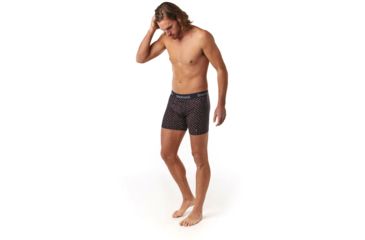 Image of Smartwool Merino 150 Print Boxer Brief - Mens, Charcoal Tick Stitch Print, Extra Large, SW015151C49-XL