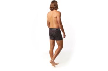 Image of Smartwool Merino 150 Print Boxer Brief - Mens, Charcoal Tick Stitch Print, Extra Large, SW015151C49-XL