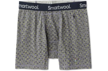 Image of Smartwool Merino 150 Print Boxer Brief - Mens, Medium Gray Tick Stitch Print, Extra Large, SW015151C48-XL