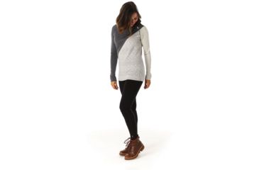 Image of Smartwool Merino 250 Asym Top - Womens, Ash Medallion, Small, SW015109C15-S