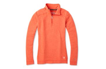 Image of Smartwool Merino 250 Baselayer 1/4 Zip - Womens, Light Habanero Heather, Small, SW0NP221B37-S