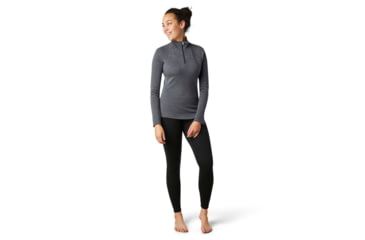 Image of Smartwool Merino 250 Baselayer 1/4 Zip - Womens, Medium Gray Heather, Extra Small, SW016373084-XS