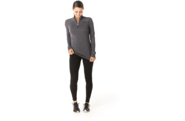 Image of Smartwool Merino 250 Baselayer 1/4 Zip - Womens, Medium Gray Heather, Extra Small, SW0NP221084-XS