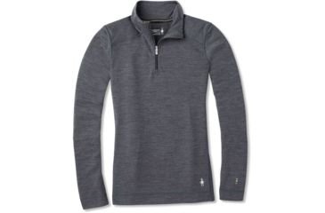 Image of Smartwool Merino 250 Baselayer 1/4 Zip - Womens, Medium Gray Heather, Extra Small, SW0NP221084-XS
