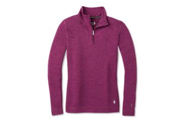 Image of Smartwool Merino 250 Baselayer 1/4 Zip - Womens, Sangria Heather, Extra Large, SW0NP221B49-XL
