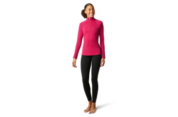 Image of Smartwool Merino 250 Baselayer 1/4 Zip - Womens, Very Berry Heather, Medium, SW016373E24-M