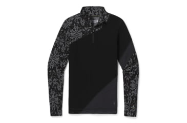 Image of Smartwool Merino 250 Baselayer Colorblock 1/4 Zip - Womens, Black, Extra Small, SW016379001-XS