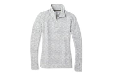 Image of Smartwool Merino 250 Baselayer Pattern 1/4 Zip - Womens, Ash Medallion, Extra Small, SW0NP222C15-XS