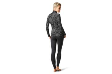 Image of Smartwool Merino 250 Baselayer Pattern 1/4 Zip - Womens, Black Digital Snowflake, Extra Large, SW016375E36-XL