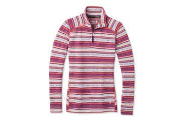 Image of Smartwool Merino 250 Baselayer Pattern 1/4 Zip - Womens, Habanero Margarita, Extra Small, SW0NP222C19-XS