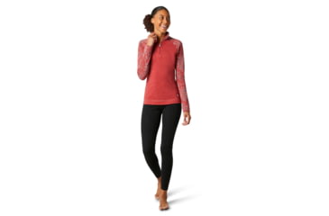Image of Smartwool Merino 250 Baselayer Pattern 1/4 Zip - Womens, Masala Digital Snowflake, Extra Small, SW016375E37-XS