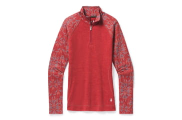 Image of Smartwool Merino 250 Baselayer Pattern 1/4 Zip - Womens, Masala Digital Snowflake, Extra Small, SW016375E37-XS