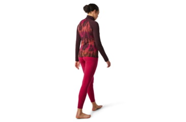 Image of Smartwool Merino 250 Baselayer Pattern 1/4 Zip - Womens, Woodsmoke Forest Scape, Extra Small, SW016375E44-XS
