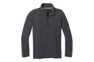 Image of Smartwool Merino 250 Baselayer Zip T - Kids, Charcoal Heather, 2XS, SW0SN111010-XXS