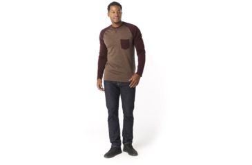 Image of Smartwool Merino 250 Pocket Crew - Mens, Bourbon Tick Stitch, Medium, SW016084C12-M