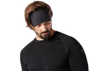 Image of Smartwool Merino 250 Reversible Headband, Black/Charcoal Heater, 1FM, SW0SC969A41-1FM